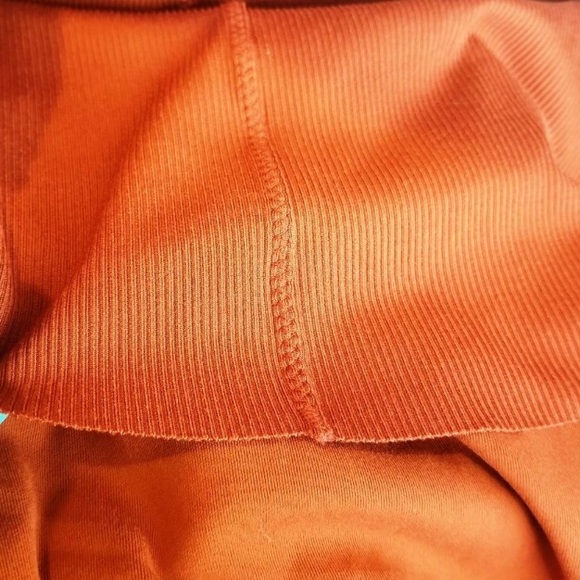 Women Nike Yoga Luxe Layered 7/8 Jumpsuit-Rugged Orange Dri-FIT - Picture 5 of 5